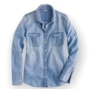 J Crew Keeper Chambray Button Down shirt